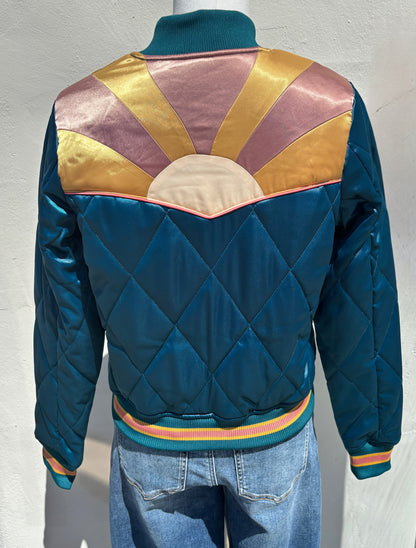 Peacock Rising Sun Bomber Jacket