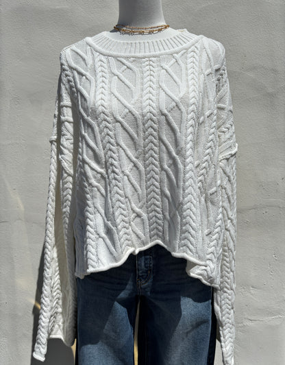 Off f White cable Knit Sweater-ml