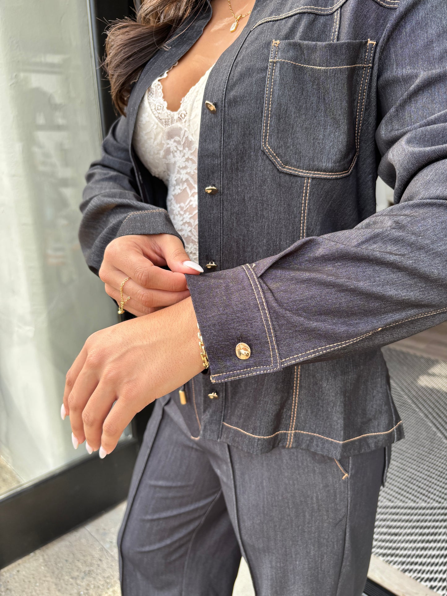 Black Denim Jacket-LT