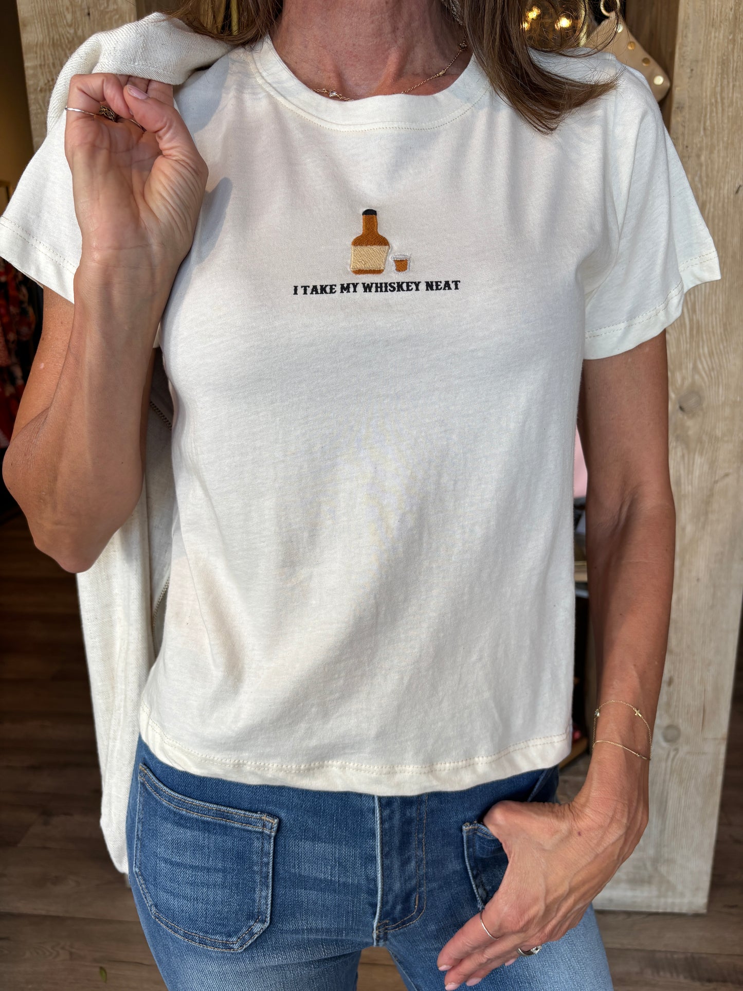 Whisky Embroidery Tee
