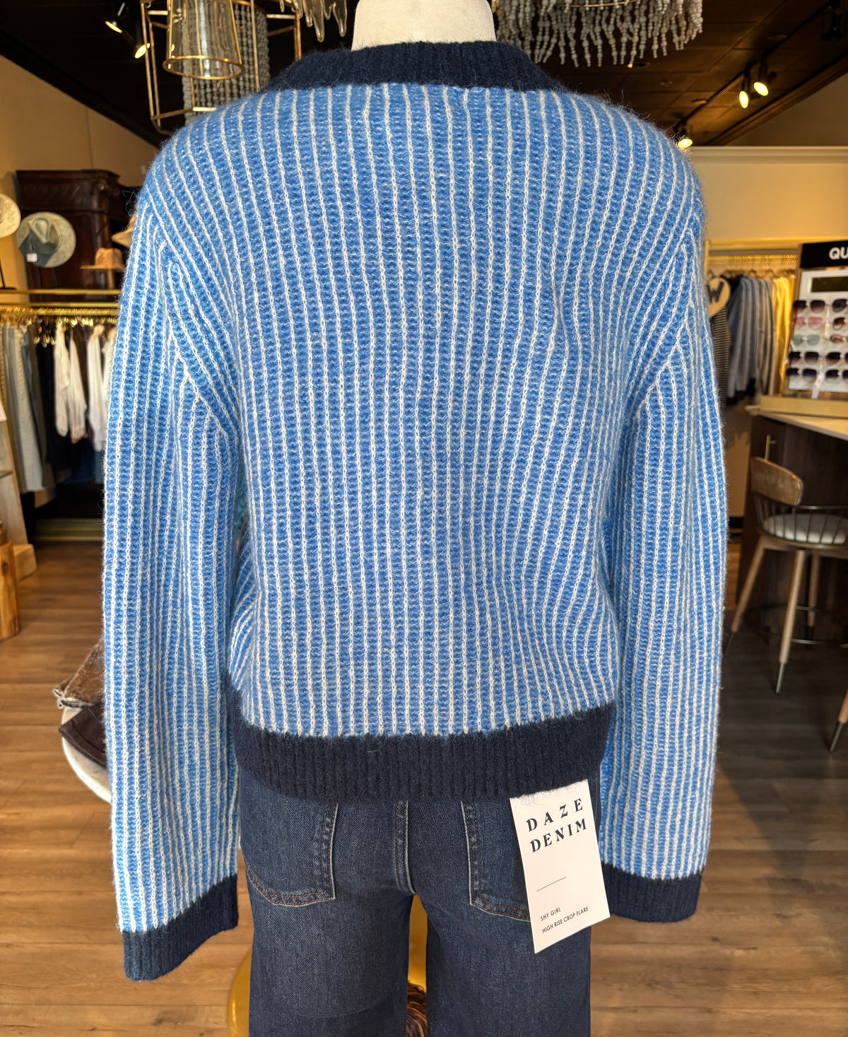 Muse Fitted Blue Cardigan