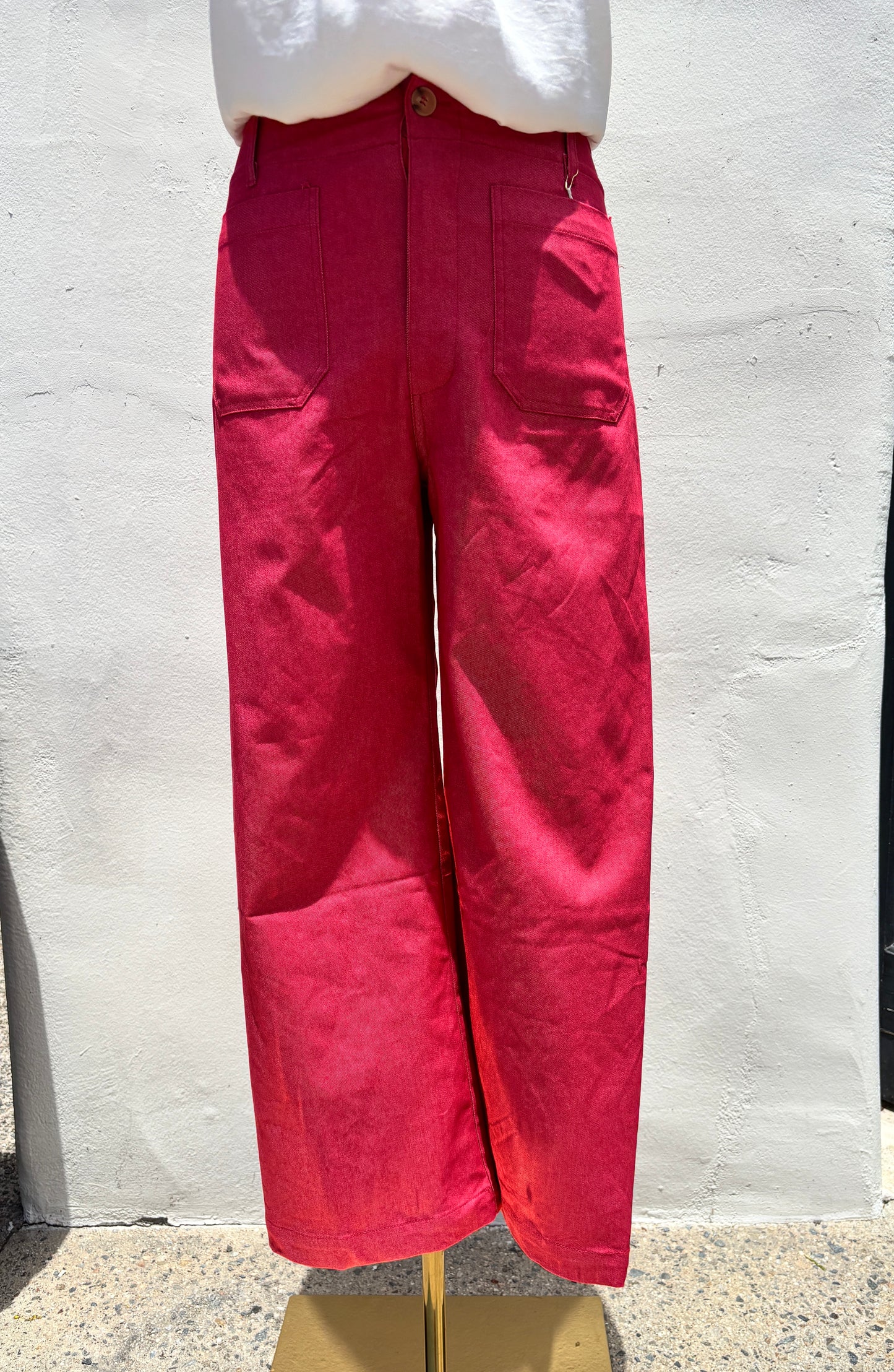 Ankle Crop Raspberry Pant-Gi