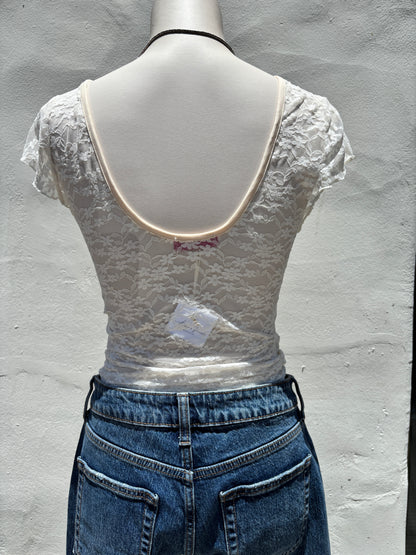 Ivory Lace Bodysuit-Mrose