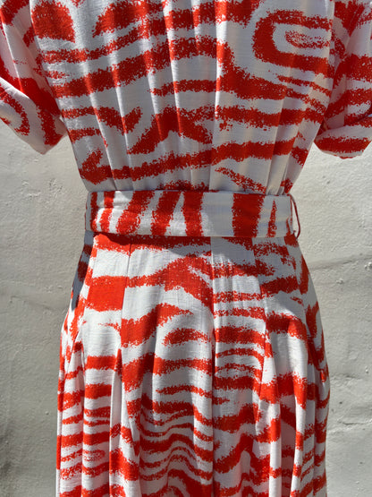 Belted Print Mini Rust