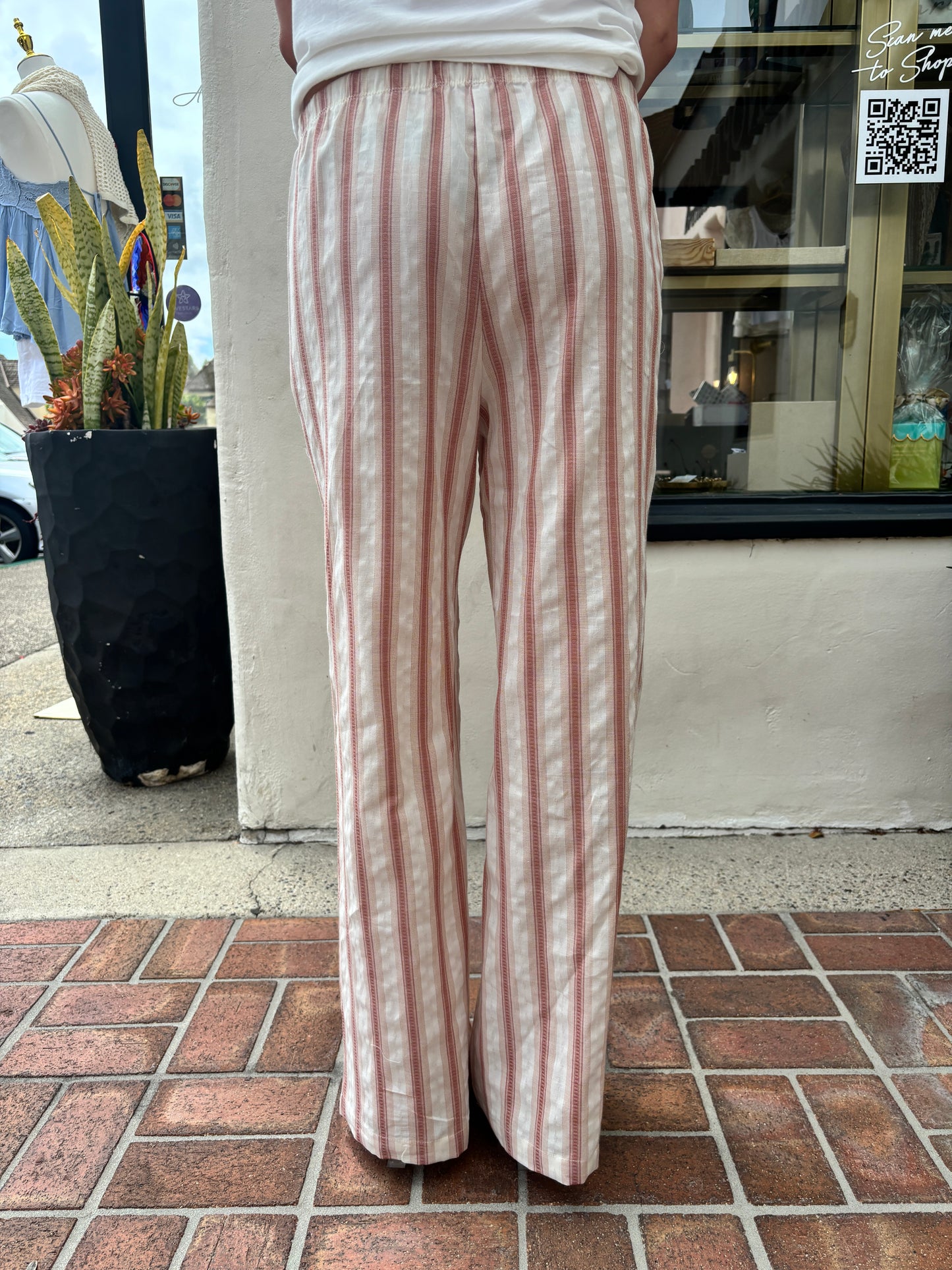 Strip Pant w/Drawstring-Poem