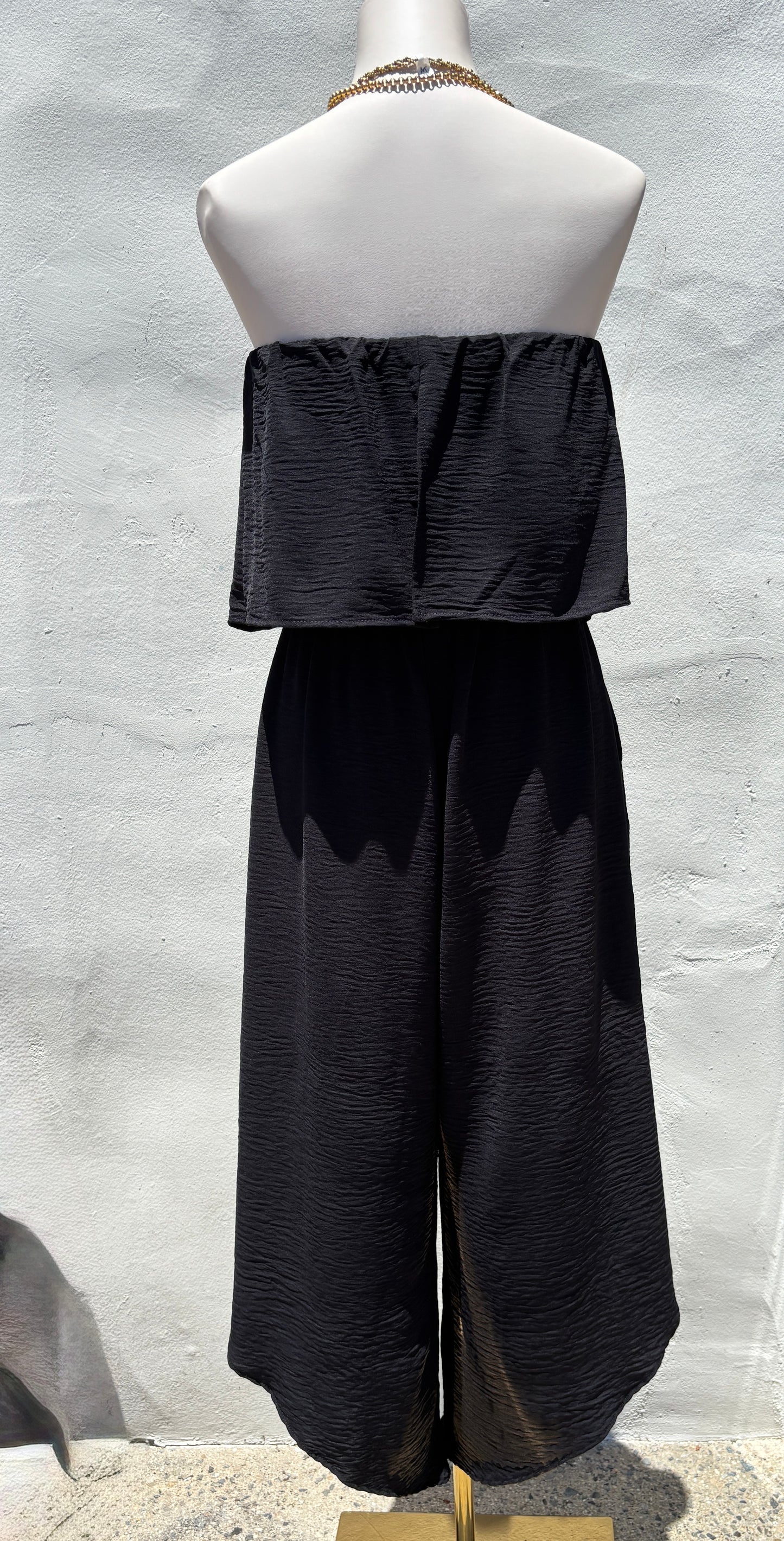 Black Strapless Jumpsuit- Ty