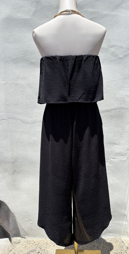Black Strapless Jumpsuit- Ty