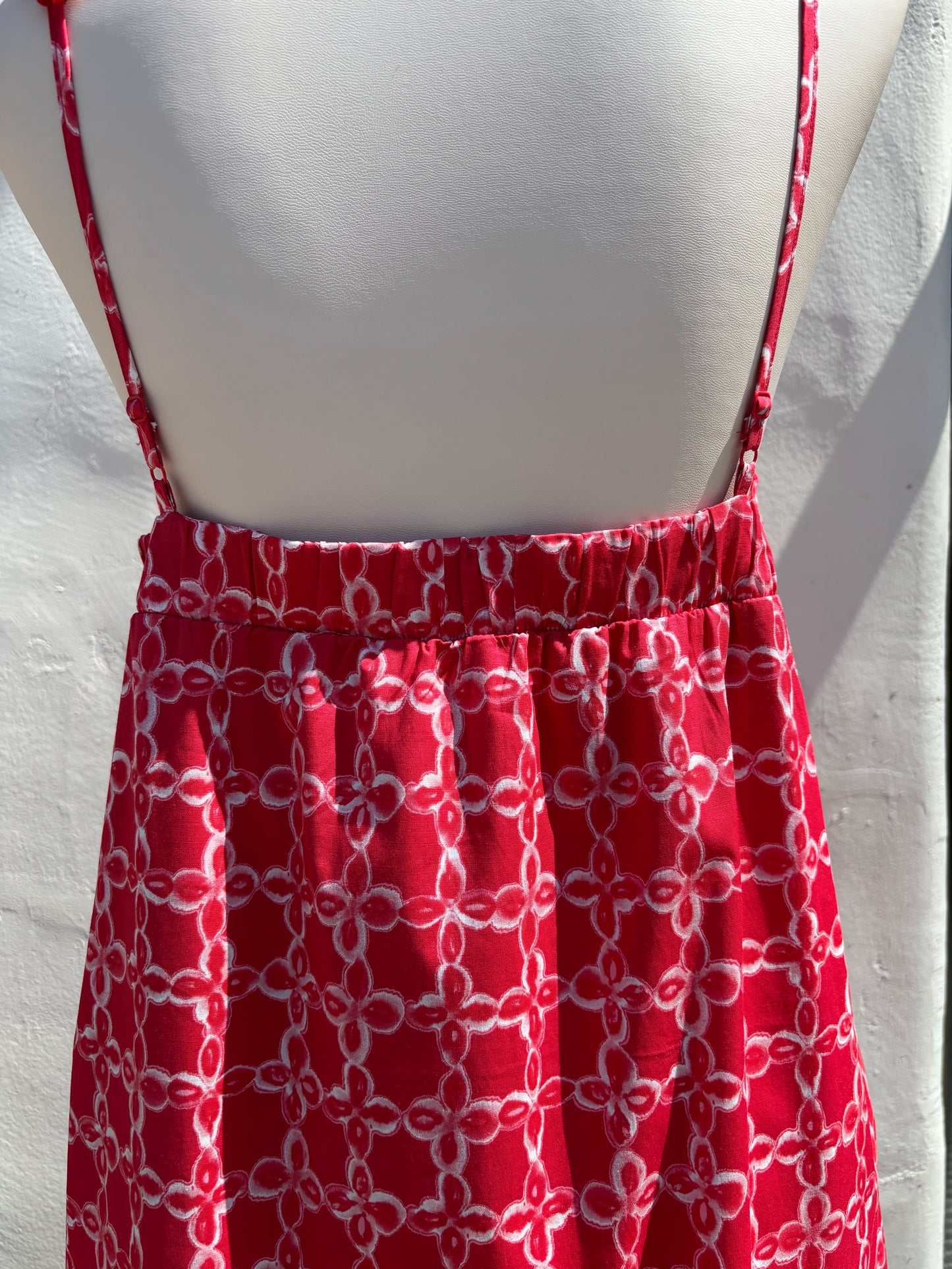 Red Babydoll Mini Dress w/Floral Lace-StBo
