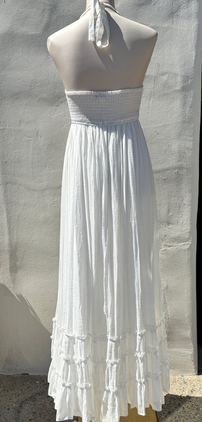 White Flowey Maxi Dress