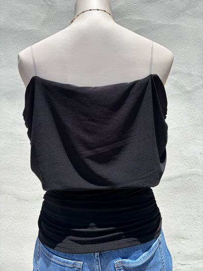 Off Shoulder Black Top-Mrose