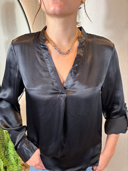 Collar Band Viscose Blouse