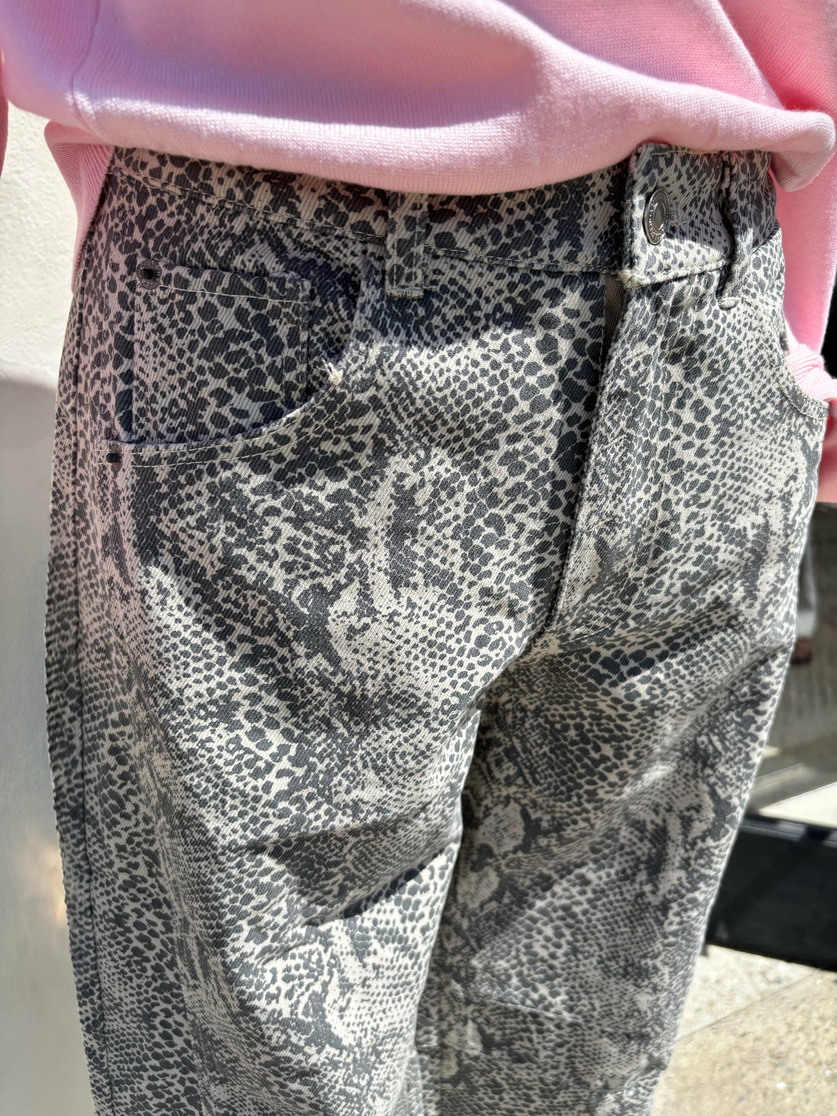 Snake Print Barrel Pants-ml