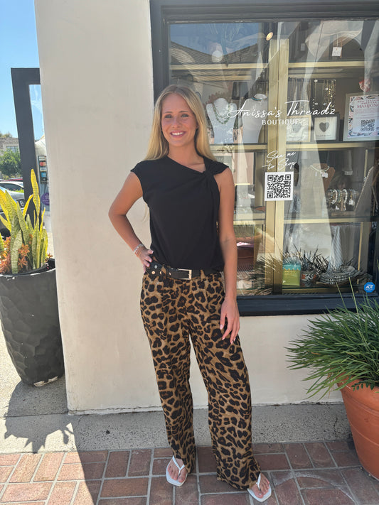 Leopard Silk Pant-Poem