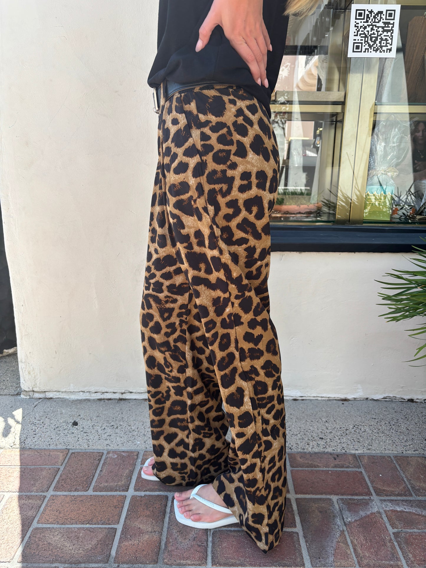 Leopard Silk Pant-Poem