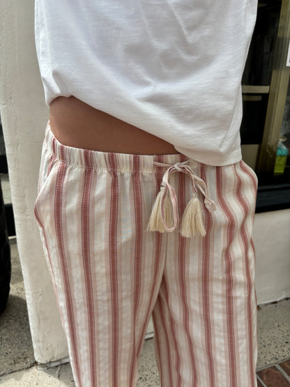 Strip Pant w/Drawstring-Poem