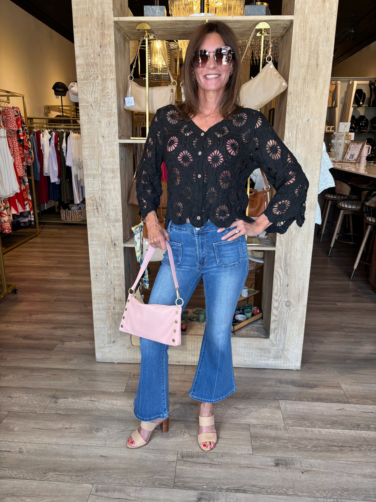Crochet 3/4 Sleeve Top