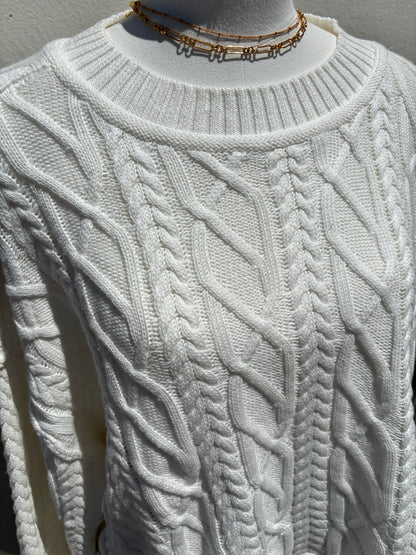 Off f White cable Knit Sweater-ml