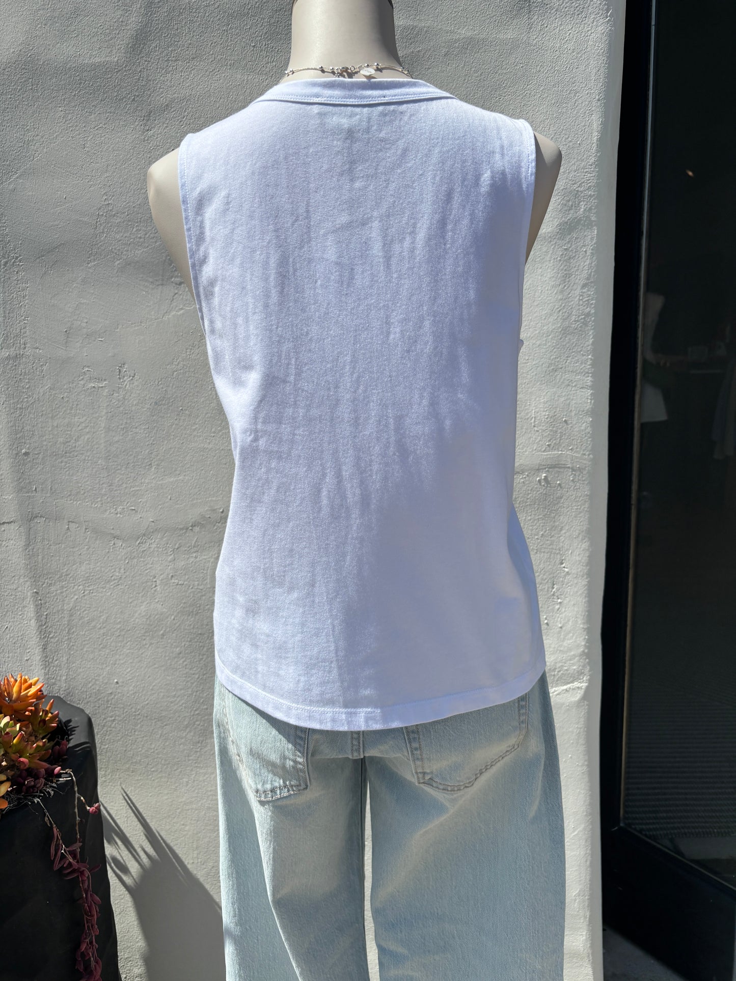 Campari Embellished  White Tank-Sanc