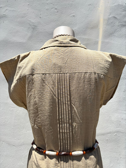Mini Shirt Dress Khaki-Gi