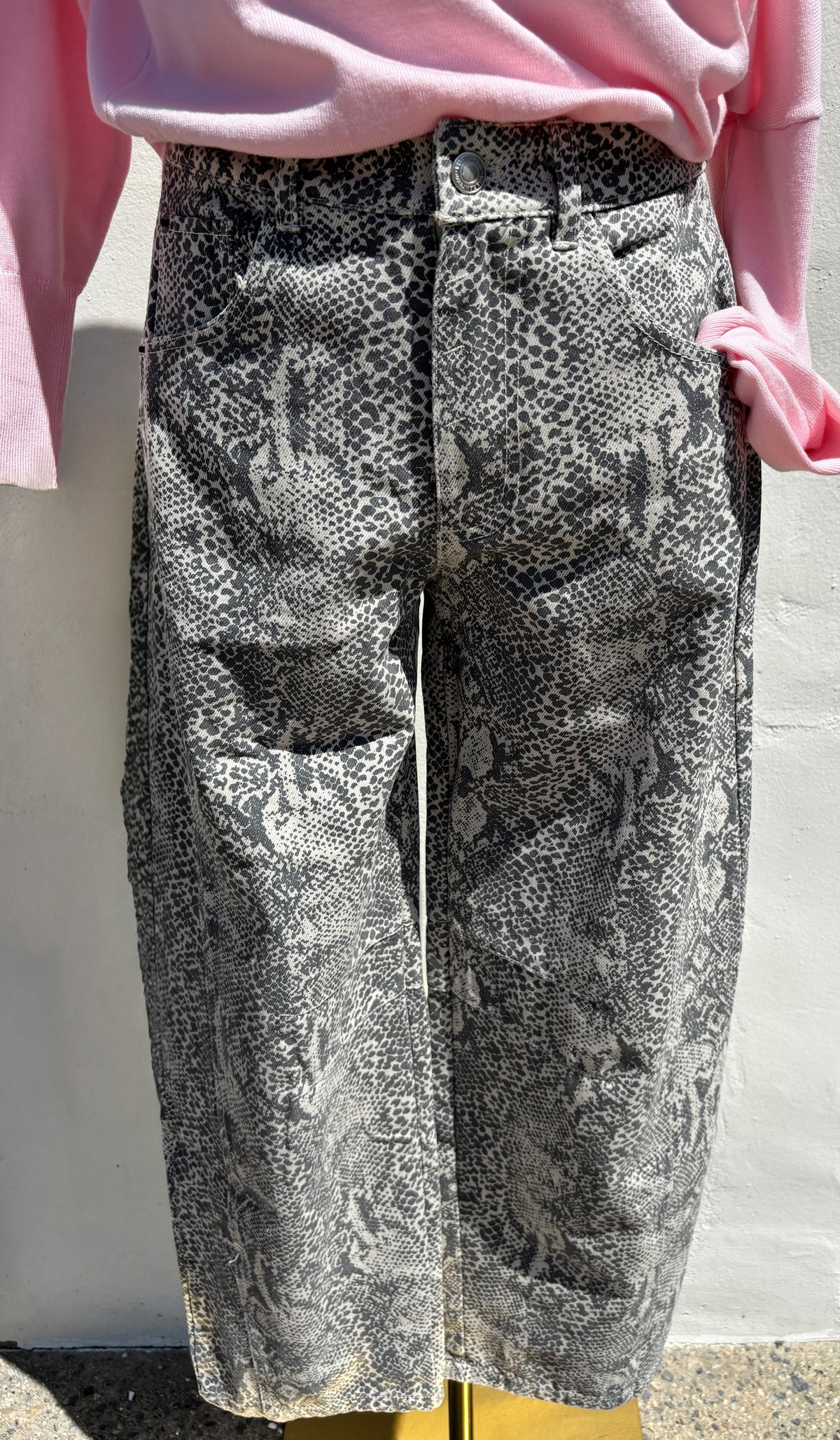 Snake Print Barrel Pants-ml