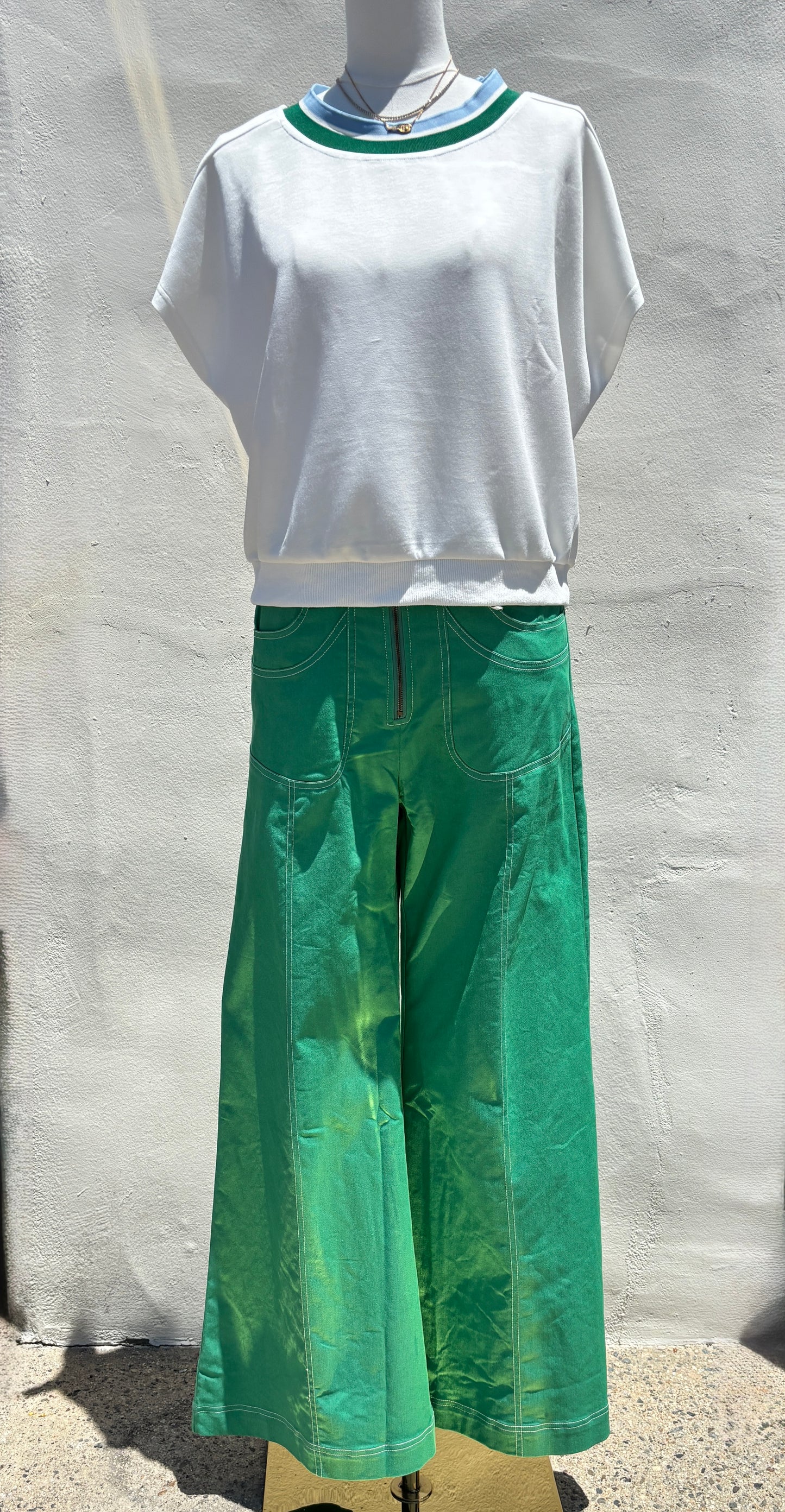 White S/Sleeve Sweatshirt-Gi