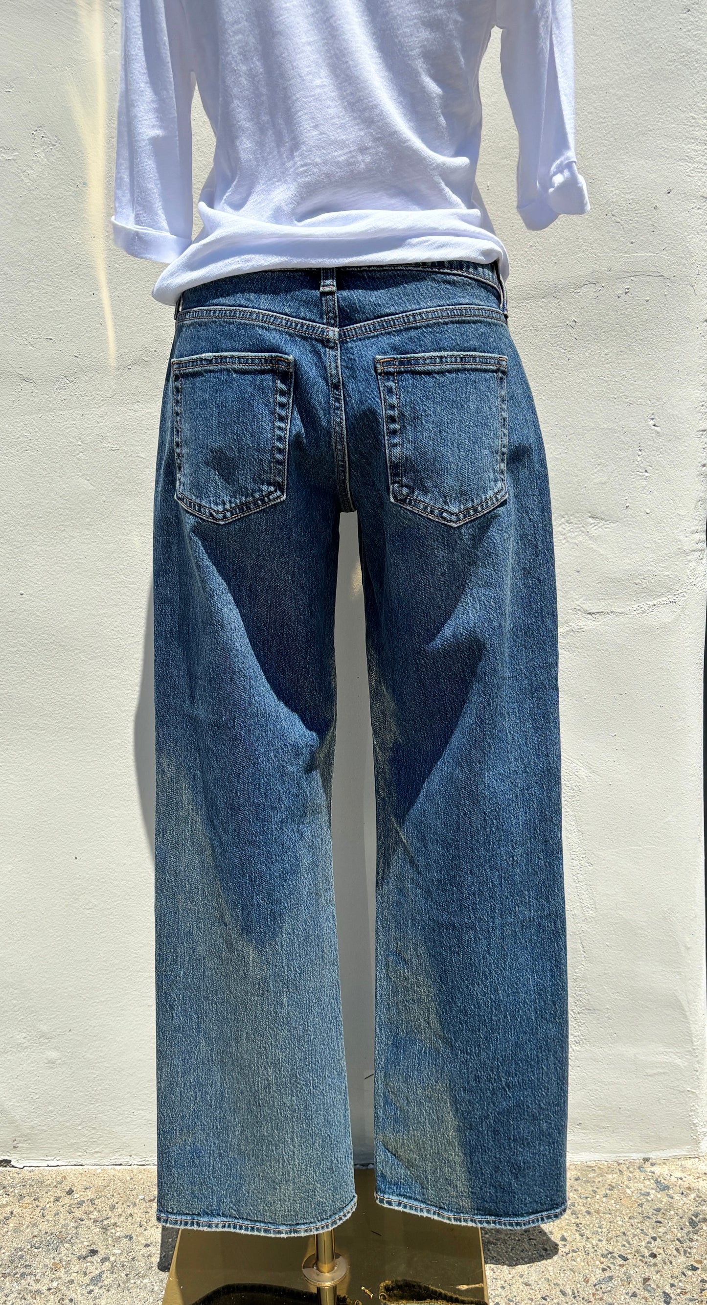Low Rise Studded Baggy Jean