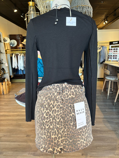 Malibu animal print Mini Mid Waist skirt