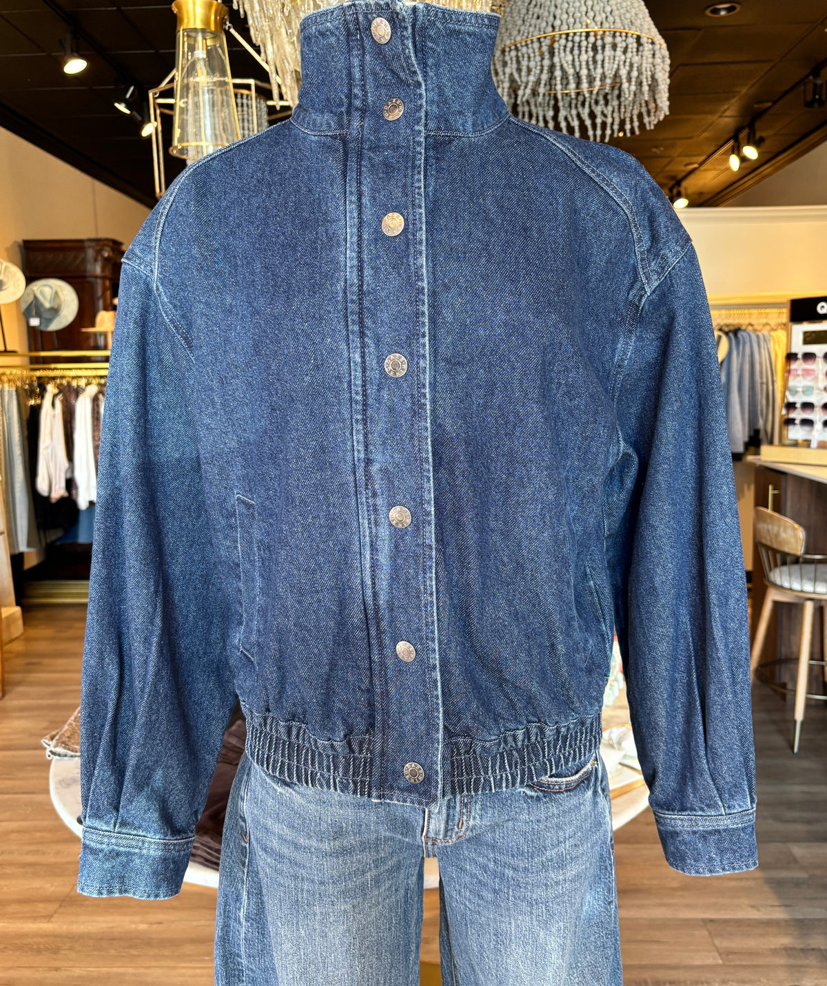 Phantom Finnel Neck Jacket - Denim