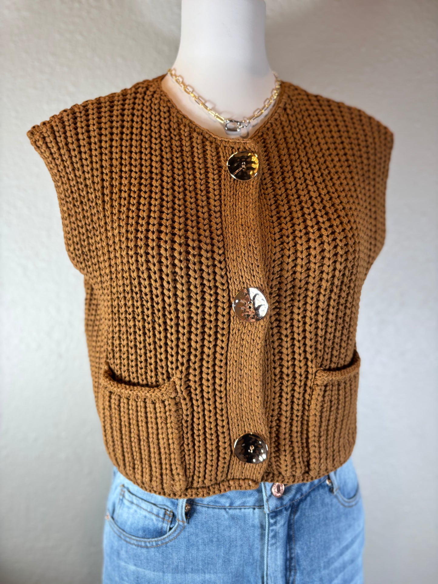 Crochet Chunky Knit Vest