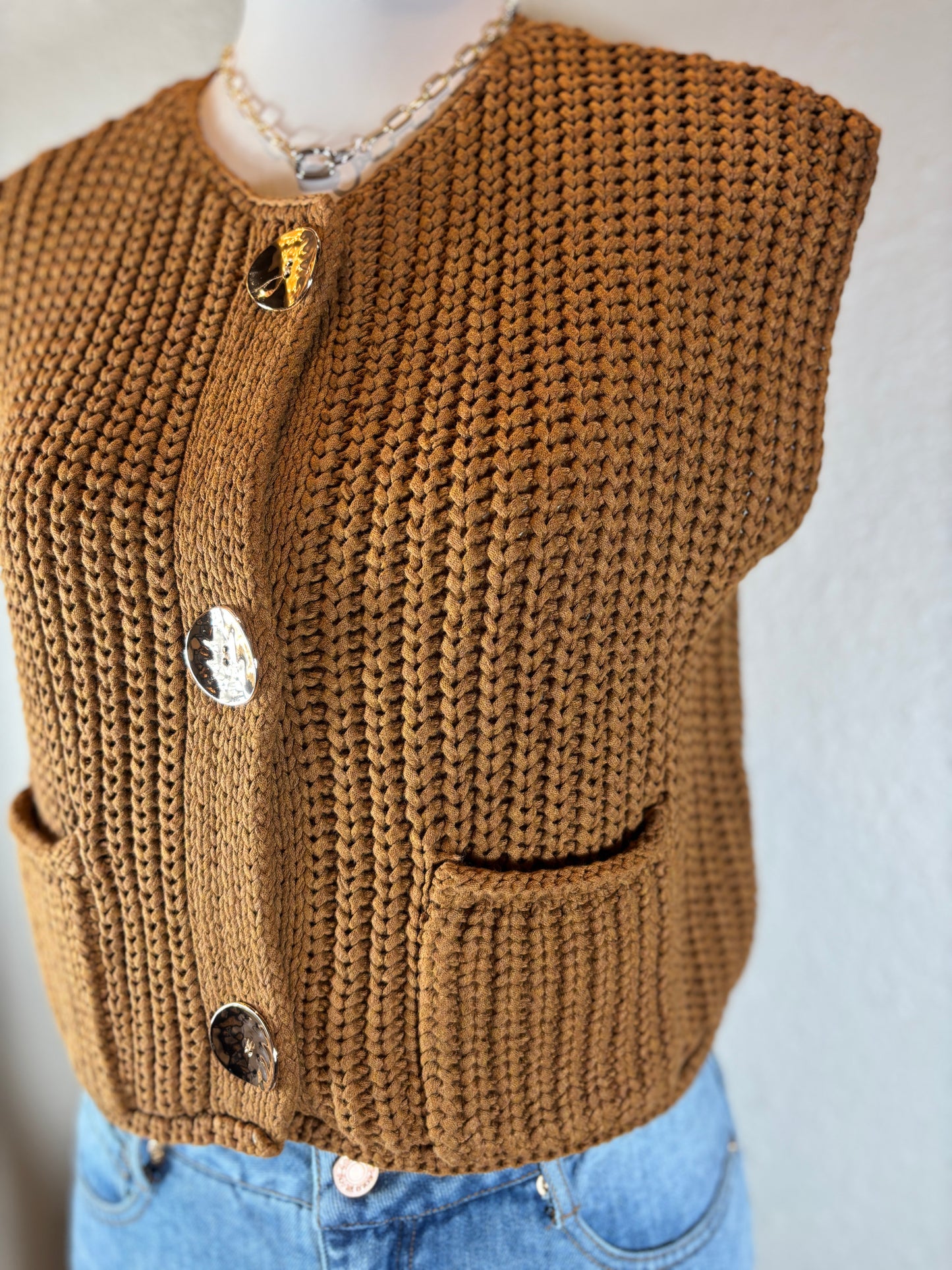 Crochet Chunky Knit Vest