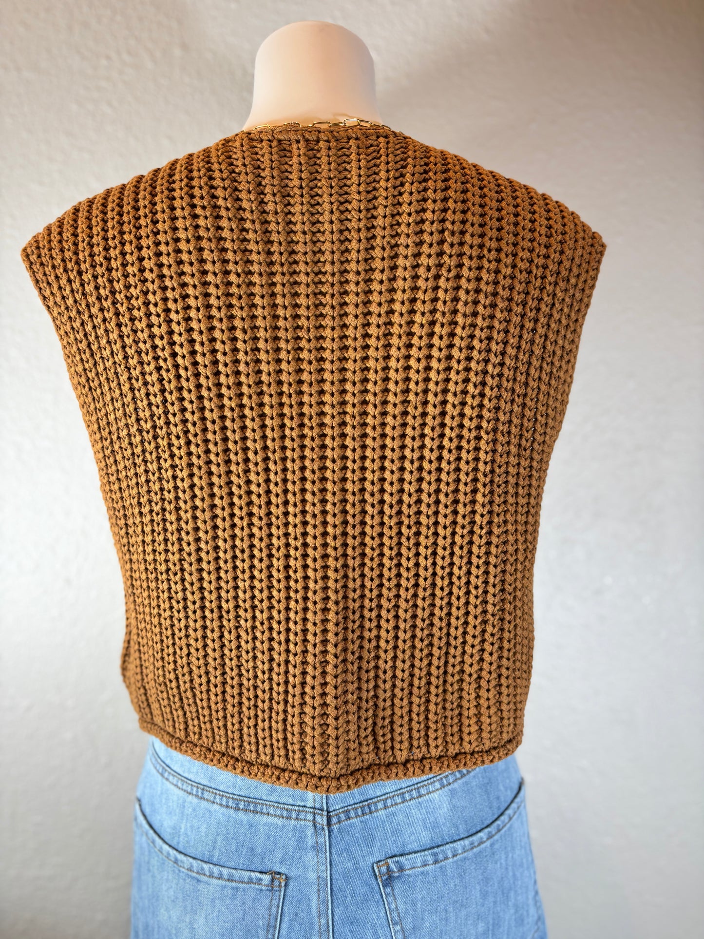 Crochet Chunky Knit Vest