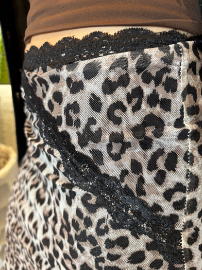 Cheetah Print Long Skirt
