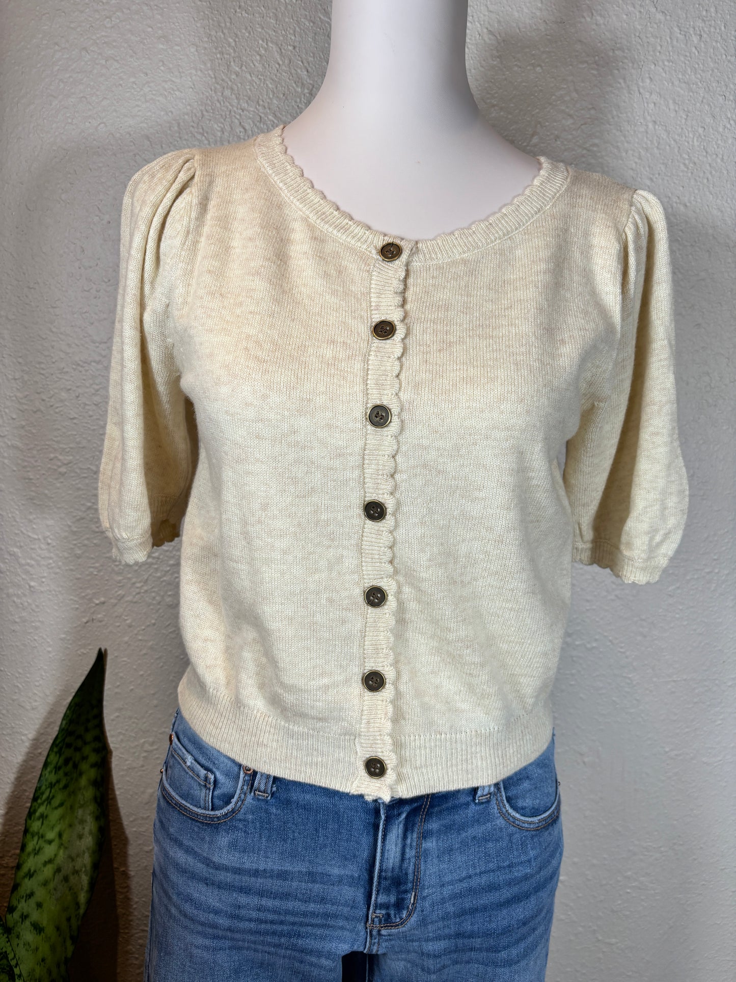 Puff Short Sleeve Cardigan