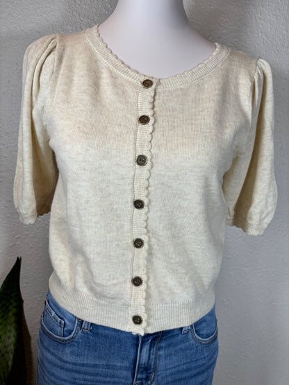 Puff Short Sleeve Cardigan