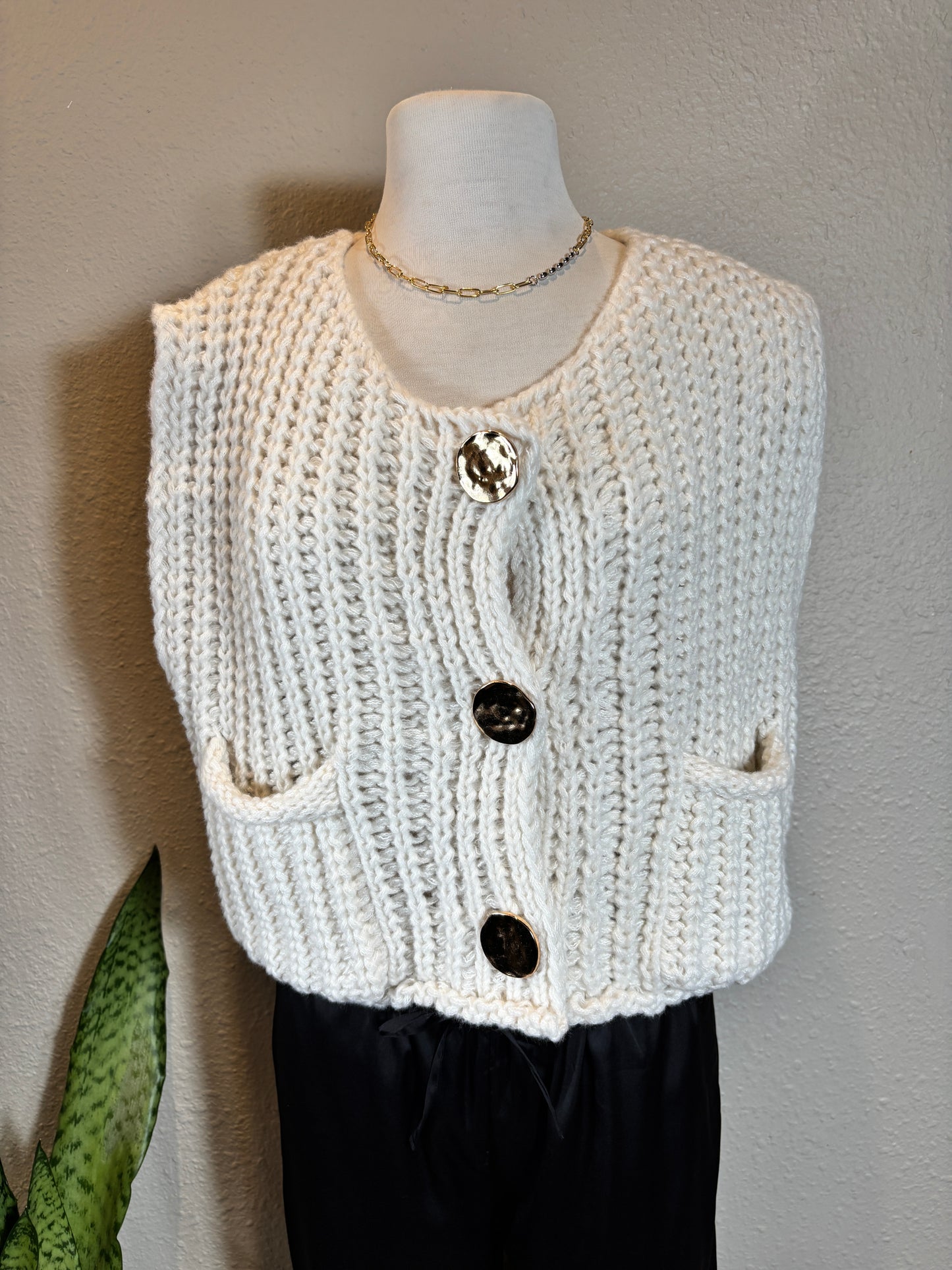 Crochet Chunky Knit Vest