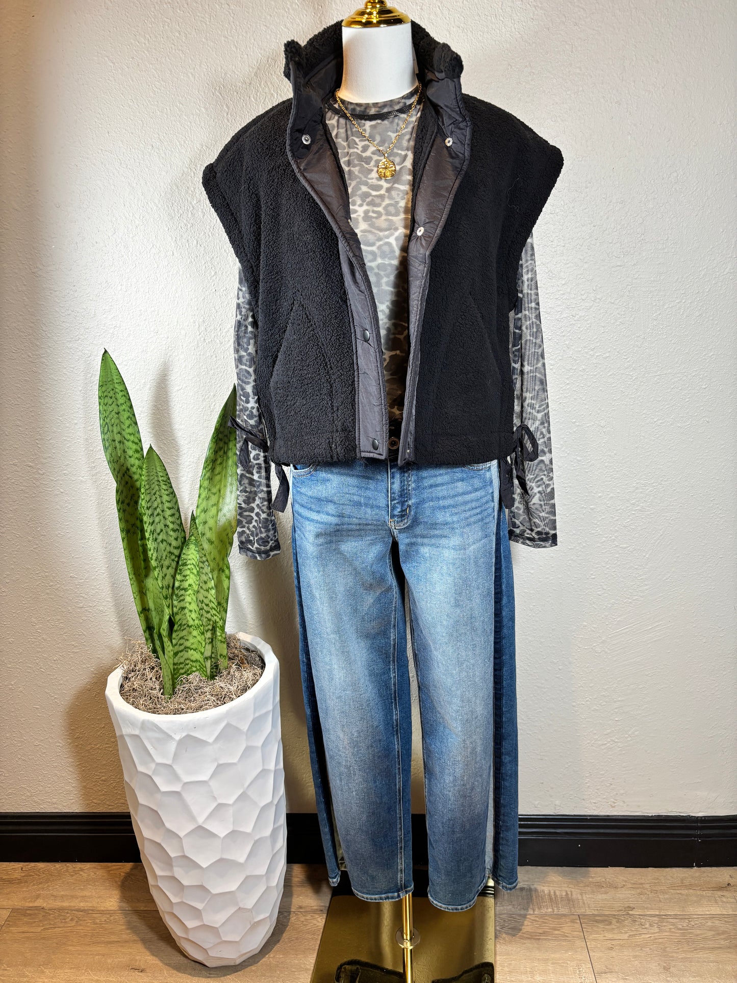 Oversized Sherpa Vest