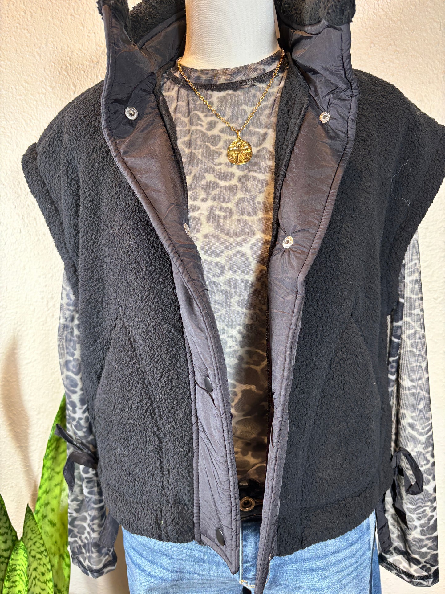 Oversized Sherpa Vest