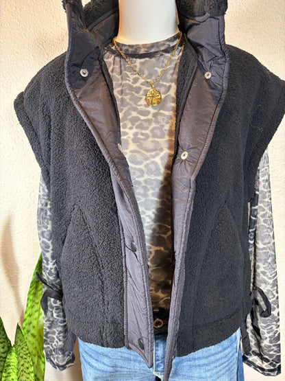 Oversized Sherpa Vest