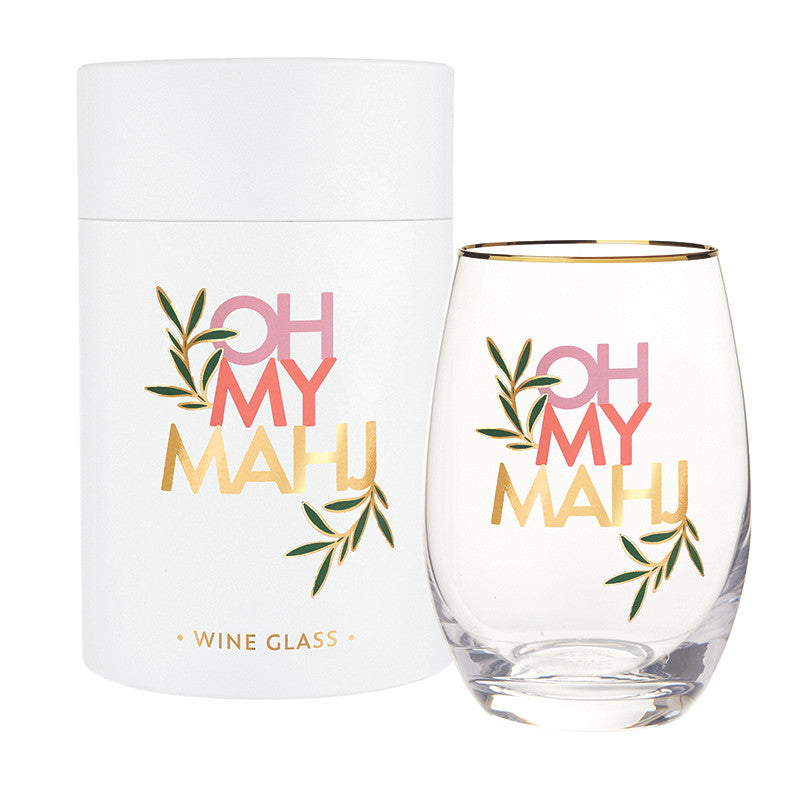 Gold Foil Stemless Wine