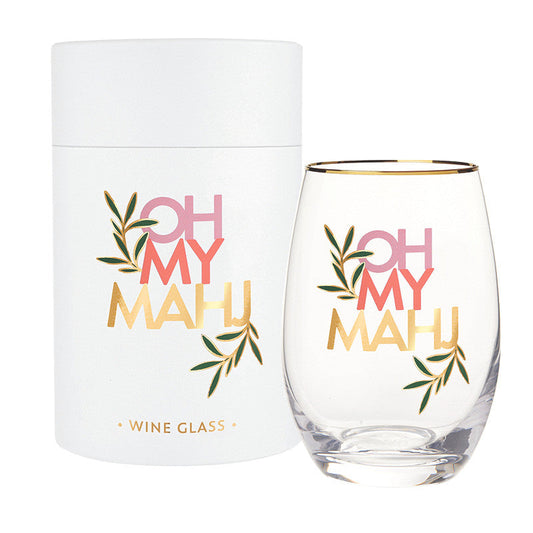 Gold Foil Stemless Wine