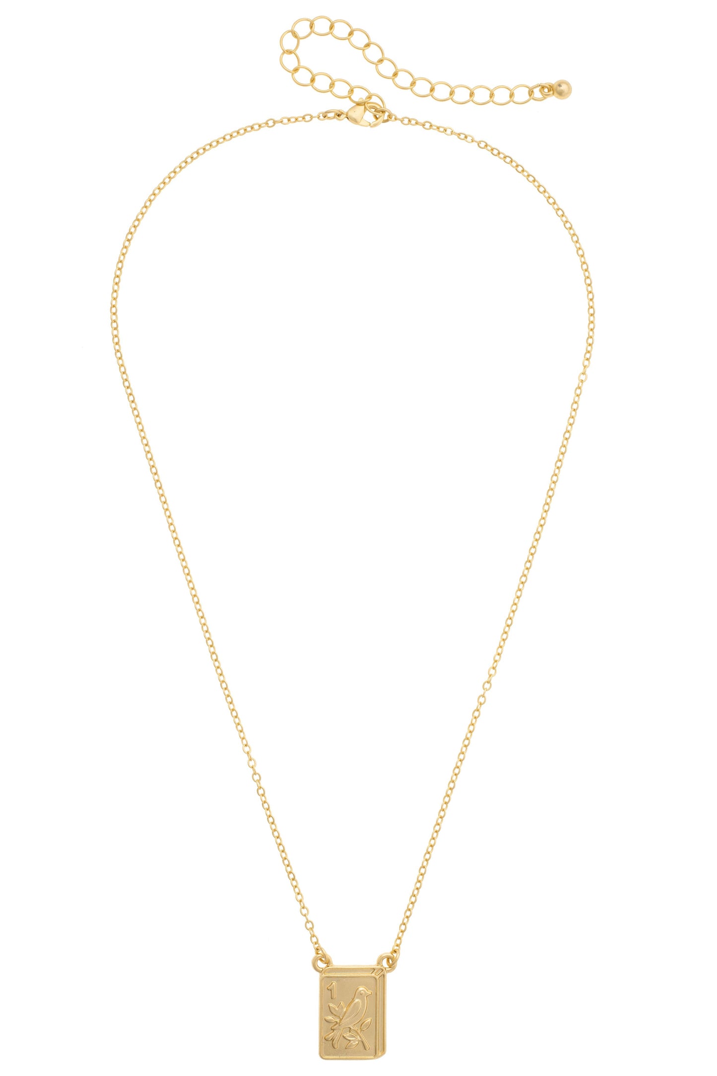 Bird Bam 24K Plated Tile Necklace