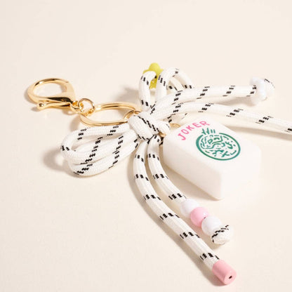 7 Inch Mahjong Joker Tile Cord Keychain Bag Charm